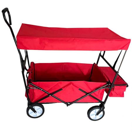 Collapsible Camping Cart Beach Wagon with Cup Holders for Camping Concerts Sporting Events The Beach