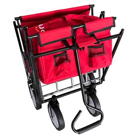 Collapsible Camping Cart Beach Wagon with Cup Holders for Camping Concerts Sporting Events The Beach