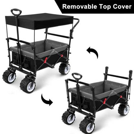 Heavy Duty Collapsible All Terrain Utility Wagon Beach Cart 