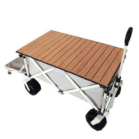 Garden Carts and Wagons Cart Heavy Duty Large Foldable Utility Wagon with Cup Holder for Camping Beach Garden 