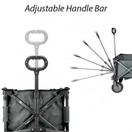 Folding Wagon Cart with Brake Collapsible Outdoor Utility Wagon 