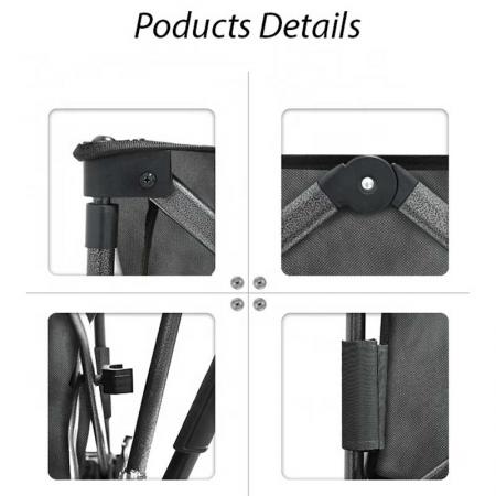 Folding Wagon Cart with Brake Collapsible Outdoor Utility Wagon 