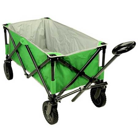 Outdoor Utility Wagon Garden Shopping Cart Beach Wagon with All-Terrain Wheels 