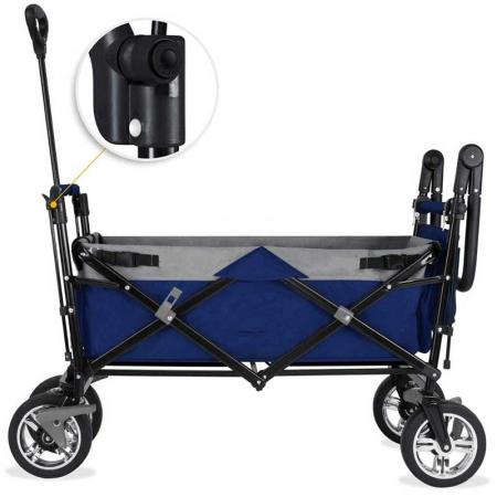 Folding Garden Cart Convertible Stroller Wagon Outdoor Collapsible Wagon for Kids & Cargo Red 