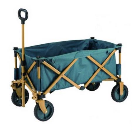 Outdoor Utility Wagon Garden Shopping Cart Beach Wagon with All-Terrain Wheels 