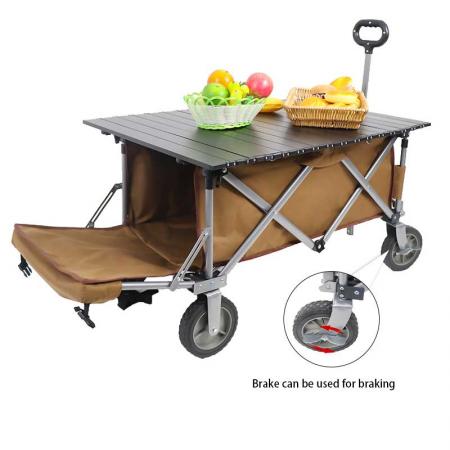 Outdoor Utility Wagon, Heavy Duty Folding Garden Portable Hand Cart 