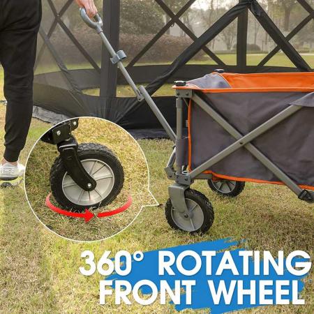 Heavy Duty Utility Wagon, Portable Garden Beach Cart with Wheels 