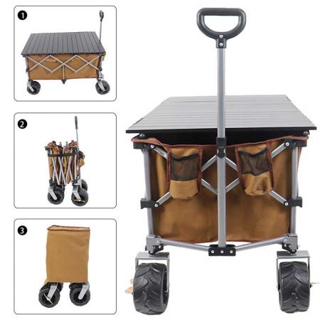 Folding Garden Outdoor Park Utility Wagon Picnic Camping Cart 