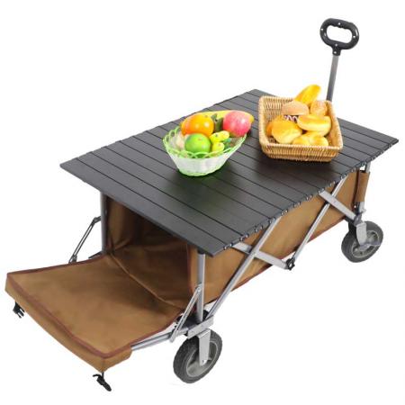 Outdoor Utility Wagon, Heavy Duty Folding Garden Portable Hand Cart 