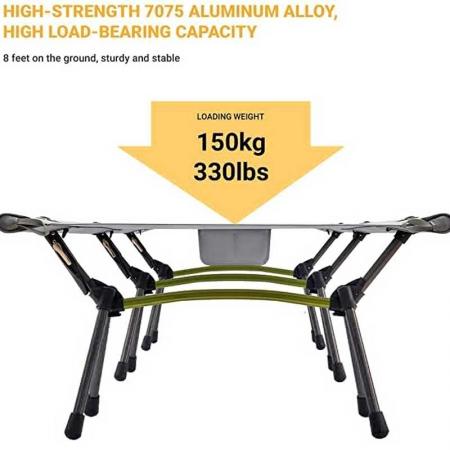 Folding Cot Portable Ultralight Camping Cot Comfortable Camping Bed with Carry Bag for Indoor Outdoor