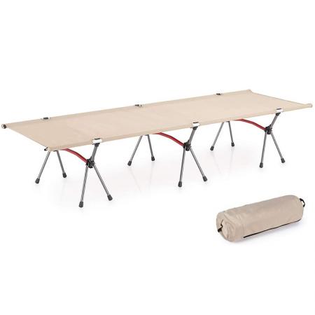 Outdoor folding furniture ultralight leisure sleeping aluminium alloy portable beach outdoor folding camping bed 