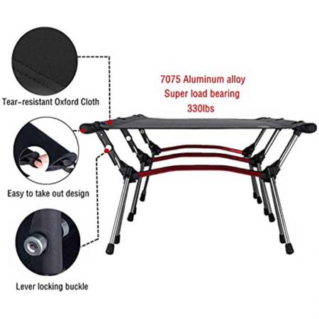 Amazon Hot Sales Folding Camping Cot Portable Ultralight Camping Bed Comfortable Camping Bed with Carry Bag for Outdoor 