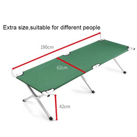 Outdoor ultra-light aluminum alloy single bed portable camping folding bed