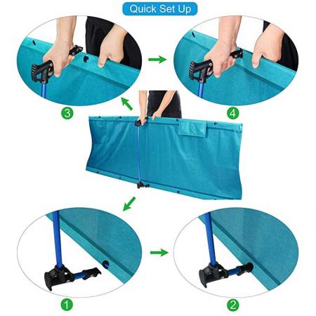 Army Folding Bed Camping Outdoor Folding Height Adjustable Bed Aluminum Compact Bed Lightweight Cot for Lawn Travel Hiking and Beach 