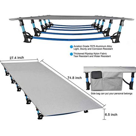 Folding Travel Bed Camp Cots Ultralight Sleeping Folding Camping Cots for Outdoors Travel Backpack Cot Foldable Camping Bed Cots 