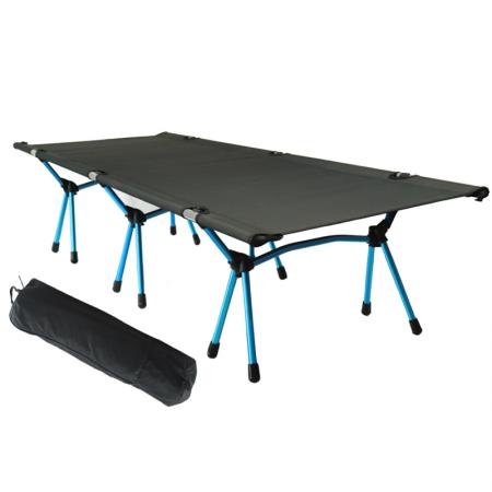 Outdoor ultra-light aluminum alloy single bed portable camping folding bed 