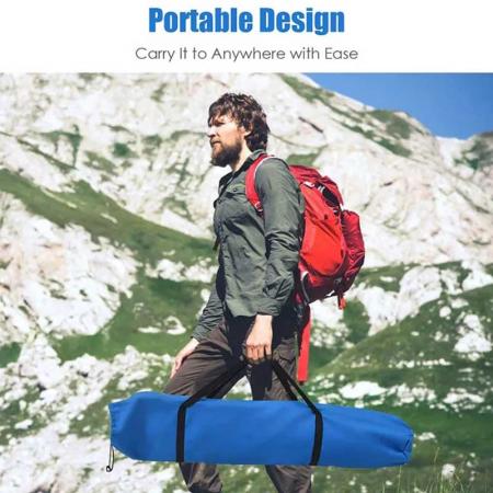 Outdoor ultra-light aluminum alloy single bed portable camping folding bed