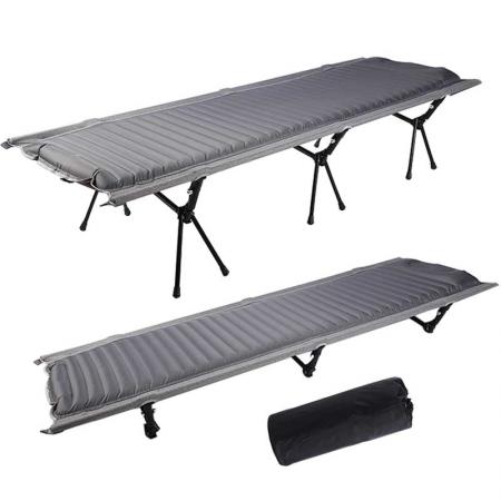 Folding Bed Ultralight Portable Folding Camp Bed Aluminium Outdoor Camping Hiking Fishing Beds with Storage Bag for Adult or Kids 
