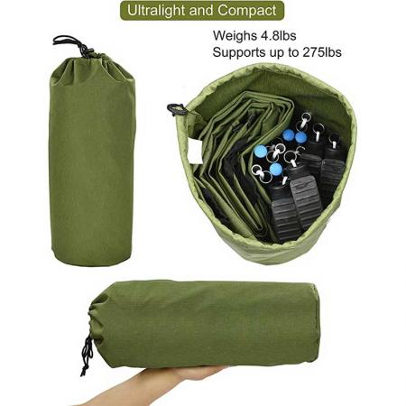 Folding Bed Lightweight Camping Cot Bed Height Adjustable Foldable Portable Bed for Adult Patio Beach Hiking Camping Travel 