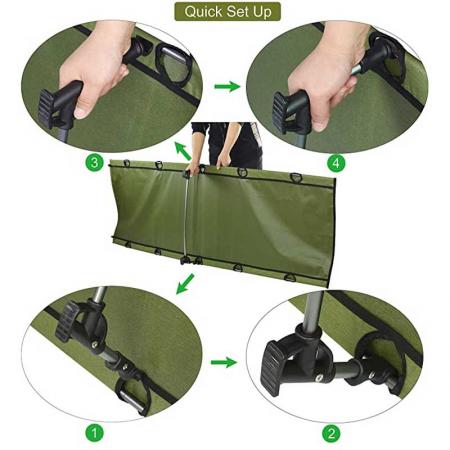 Folding Bed Lightweight Camping Cot Bed Height Adjustable Foldable Portable Bed for Adult Patio Beach Hiking Camping Travel 