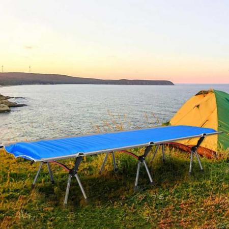 Wholesale outdoor Ultralight Portable foldable camping bed Aluminium folding bed 