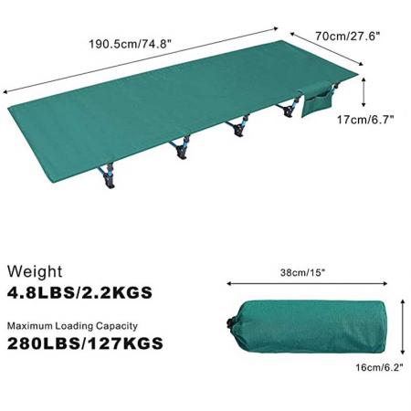 Lightweigh Compact Portable Folding Camping Cot 