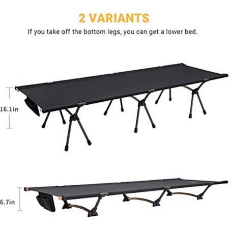 Folding Camp Bed Portable Camping  Ultralight Cot Comfortable Camping Bed with Carry Bag for Outdoor 