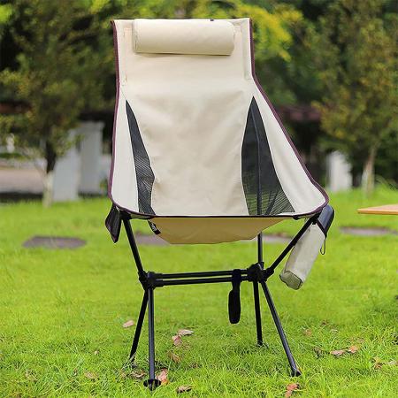 Folding Fabric Camping Chair Folding Moon Chair Ultralight Portable Outdoor Folding Outdoor Fishing Camping Chair 