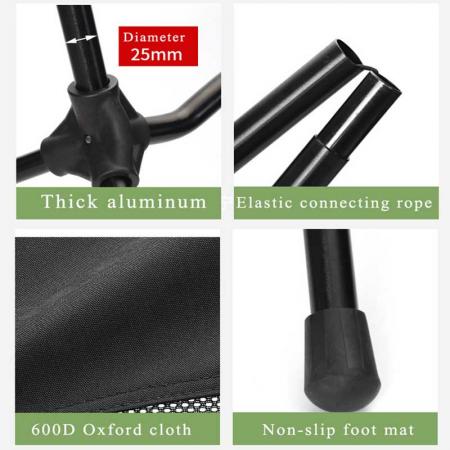 Portable Outdoor Folding Camping Rocking Chair Swing Recliner Relaxing Swing Comfortable backrest Outdoor Folding Chair