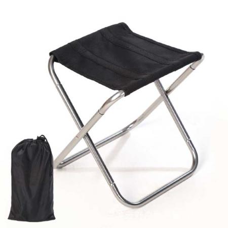 Camping Stool Folding Stool Aluminum Alloy Bracket Lightweight Load Capacity to 300lbs for Outdoor Travel Hiking BBQ Fishing Beach 