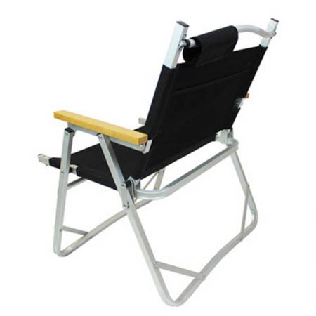 Amazon Hot Sales Outdoor Furniture Wood Grain Aluminum Portable Folding Camping Chair Outdoor Garden Chair