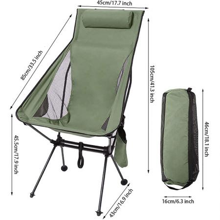 Folding Fabric Camping Chair Folding Moon Chair Ultralight Portable Outdoor Folding Outdoor Fishing Camping Chair 