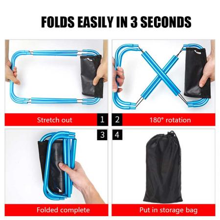 Camping Stool Folding Stool Aluminum Alloy Bracket Lightweight Load Capacity to 300lbs for Outdoor Travel Hiking BBQ Fishing Beach 