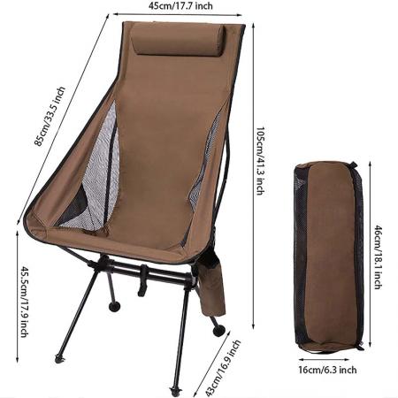 Folding Chair Camping Portable Folding Chair Suitable for Outdoor Camping Travel Beach Picnic 