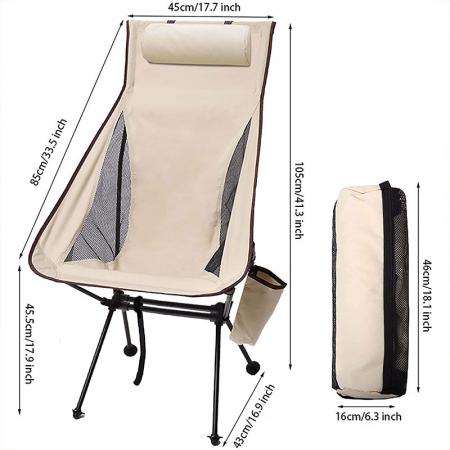 Lightweight Camping Chair Outdoor Portable Folding Chair Aviation Aluminum Alloy Ultralight Folding Camping Chair Beach Chair 