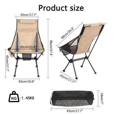 Outdoor folding chair beach chair outdoor foldable with carry bag 600d oxford