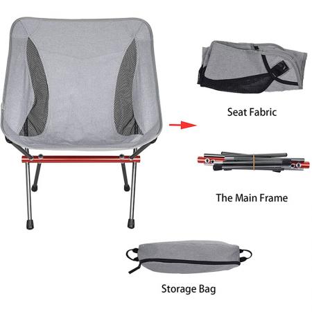 Camping Chair Folding Ultralight BBQ Picnic Fishing Outdoor Portable Beach for Festival 