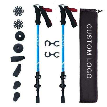 Carbon Hiking Poles Trekking Poles Aluminum Hiking Walking Sticks with Adjustable Locks Expandable 