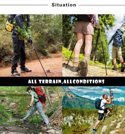 Amazon Hot Aluminum Alloy Walking Poles Lightweight Hiking Walking 075 trekking poles 