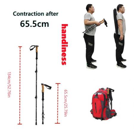 Hot Sales 7075 Aluminum Alloy Hiking Poles Telescopic  Lightweight Hiking Walking Running Stick 