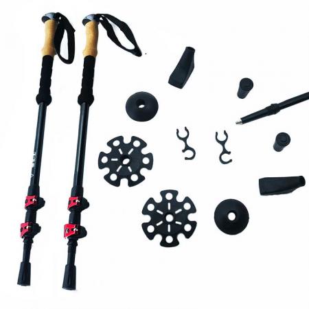 Nordic Walking Trekking Poles Walking Trekking Poles 2 Pack Quick Lock System Telescopic Ultralight for Hiking Camping Mountaining Backpacking Walking 