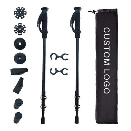Carbon Hiking Poles Trekking Poles Aluminum Hiking Walking Sticks with Adjustable Locks Expandable 