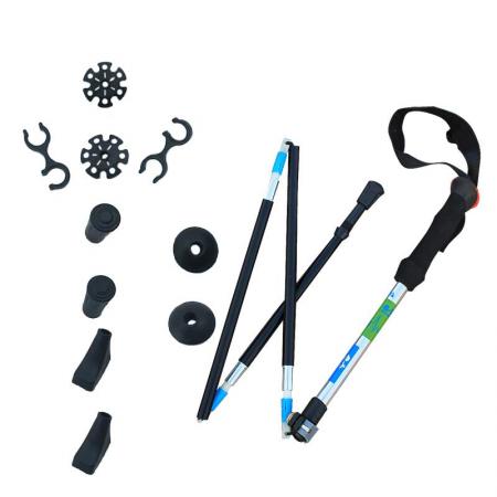 Feistel Wholesale OEM Custom Nordic Foldable Folding Carbon Fiber Trail Hiking Trekking Poles Walking Stick 