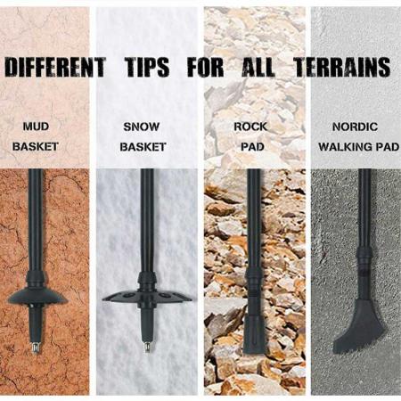 Trekking Pole Ultra Strong Trekking Walking and Hiking Poles One Pair Collapsible Lightweight Quick Locking and Ultra Durable 