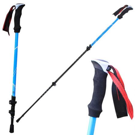 Telescopic Lightweight Aluminum 7075 Hiking Pole Walking Sticks with Cork Grips for Adults and Kids 