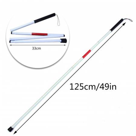Collapsible Folding Blind Cane with Red Tip-49