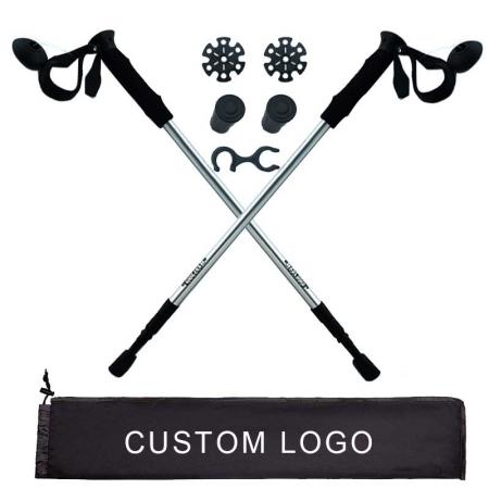 Collapsible Lightweight Trekking Poles with Cork Grips 