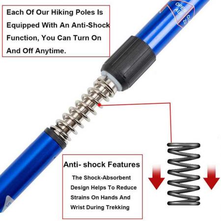 Collapsible Lightweight Trekking Poles with Cork Grips 