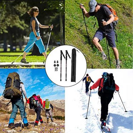 Telescopic Collapsible Walking Trekking Poles for Hiking Camping 