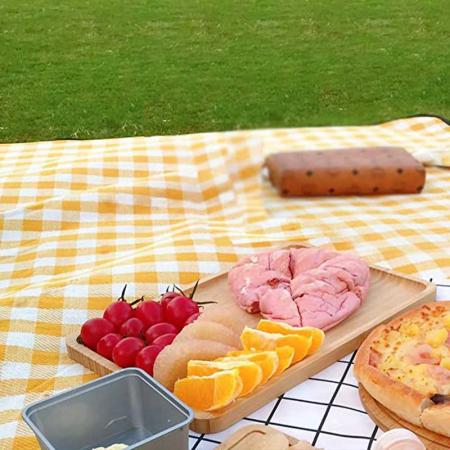 Foldable Picnic Blankets Extra Large Portable Beach Check Mat for Camping